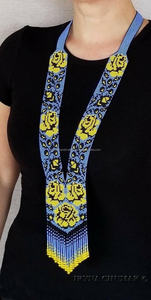 Collier élégant brodé à la main avec perles de verre brillantes, idéal pour offrir et porter lors d'occasions mémorables - Product Image 4