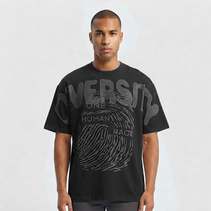 Camisetas Personalizadas para Hombre, 100% Algodón, Diseño de Logotipo Personalizado, Impresión Serigrafiada, Estilo con Letras, Tejido Pesado - Product Image 1