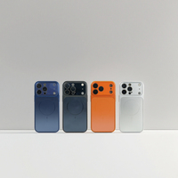 Étui de téléphone portable magnétique antichoc en PC mat, design professionnel, pour iPhone 14 15 16 17 Pro Max avec protection d'écran, convertible en coque