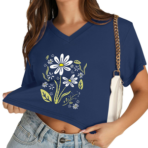 Camiseta Corta de Manga Corta para Mujer, Diseño Estético, Transpirable, Absorbe la Humedad, Ajuste Holgado, Elástica, Top de Verano, Camiseta Moderna - Product Image 6