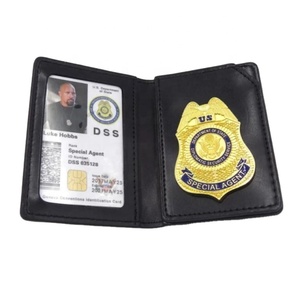 Wholesale Leather ID <b>Card</b> <b>Holder</b> <b>Wallet</b> Leather Badge <b>Holder</b> Purse - Product Image 3