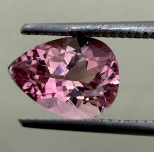 Natural Tourmaline Loose <b>Stone</b> Genuine Pink Pear Brilliant Cut Jewelry Making Ring Pendant Collector Gift rare Gems 1.31Ct 6x8mm - Product Image 3