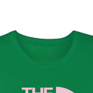 AKA The Seven Club 7 T-shirt vert en coton premium à col rond et manches courtes, doux, respirant, décontracté pour femme - Product Image 4