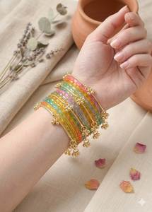 Nouveauté 2026 : Ensembles de bracelets en verre coloré de style cachemiri, indien, pakistanais et punjabi, bijoux de gros pour femmes, fabriqués par des professionnels. - Product Image 5