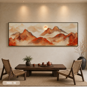 Peinture artisanale haut de gamme HALO, décoration intérieure, vente en gros d'usine, design personnalisé, paysage montagneux forestier NUI3 - Modèle 10 - Product Image 5