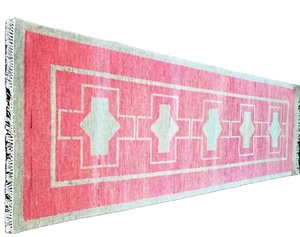 Antique Pink Hand Knotted Wool Carpets 100% Export High Quality Handmade 8x10 & 7x10 Living Room Floor Sets Cotton Material - Product Image 1