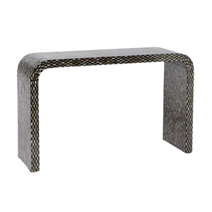 Mesa Consola de Nácar Personalizada, Mesa de Entrada con Incrustaciones de Nácar Ecológica, Mueble de Madera Duradero para Sala de Estar/Apartamento - Product Image 1