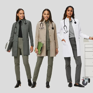 2025 nouveau Style personnalisé respirant hôpital manteaux en gros Logo personnalisé gommage uniformes ensemble pour les femmes - Product Image 5