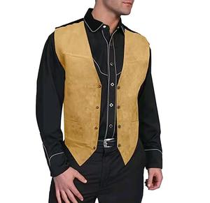 เสื้อกั๊กหนังลายจุดสำหรับผู้ชายรุ่นล่าสุดปี 2026 - Product Image 1