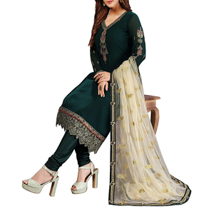 Salwar Kameez de Verano con Bordado Intenso, el Mejor Precio de Fábrica, Vestido de Fiesta de Gran Venta con Logotipo Personalizado y Patrón Sólido - Product Image 1