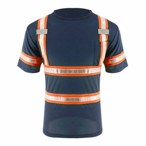 Camiseta de Alta Visibilidad para Invierno, Camiseta de Seguridad para Hombre, Reflectante, Duradera, de Algodón, Uniforme 2026, Corte Ajustado - Product Image 3