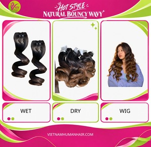 Best Quality Vietnamese Single Donor Bouncy Wavy Hair <b>Extensions</b> Human Hair Double Drawn <b>Cheap</b> Price - Product Image 5