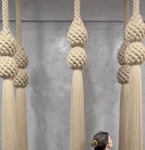 Natural Wall Hanging Large Woven Cotton Rope Wall <b>Art</b> for Living Room Bedroom Home Interior Decor Rustic Chic - Product Image 1