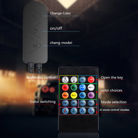 Kit de Iluminación Ambiental Universal para Interiores de Automóviles, 48 LED RGB, Luz para el Espacio entre los Pies, Control de Música, Lámpara de Decoración Automotriz