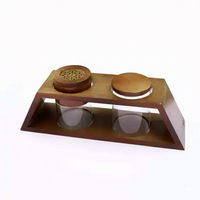 Ensemble de boîtes à encens hexagonales tissées en bois d'acacia de haute qualité, écologiques, brûleur d'encens d'aromathérapie, Madkhan arabe, pour la maison et la religion