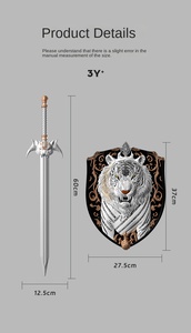 Kinderspielzeug-Schwertset für Jungen, Weiches Tempel-Ritual-Schild, V-Waffe, Trompeten-Schwert und Schild Set - Product Image 4