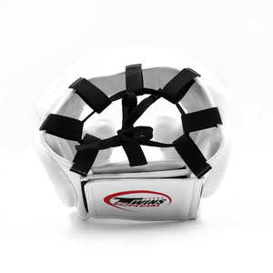 Protector de Cabeza Doble para Muay Thai y Boxeo, Hecho a Medida, Color Blanco, Cierre de Hebilla Ajustable, Barra Protectora de Mejillas Transpirable - Product Image 4