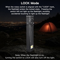 Lampe torche tactique EDC rechargeable OCSHARK E10 1000 lumens, faisceau vert, LED blanche, combo UV COB