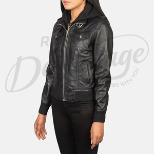 Women's <b>Leather</b> <b>Jacket</b> Biker Cow Skin <b>Jacket</b> Genuine <b>Leather</b> <b>Jacket</b> Cropped Moto Coat Custom Slim Fit Designer Rider <b>Jacket</b> - Product Image 5