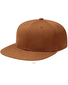 Customized Chocolate Brown <b>Flat</b> Brim Snapback <b>Cap</b> For Men Women Adjustable Cotton Baseball Hat Casual Streetwear Premium Quality - Product Image 1