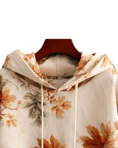 Sudadera con Capucha para Mujer, Diseño Paisley Beige Personalizado, Felpa de Algodón, Estilo Casual, Fabricante Personalizado, Proveedor de Ropa Urbana al por Mayor - Product Image 5