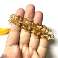 Perles de citrine facettées en forme de briolette, qualité AAA, pierre naturelle jaune, pour la fabrication de bijoux, certifiées IGI, haute qualité, DIY Rida