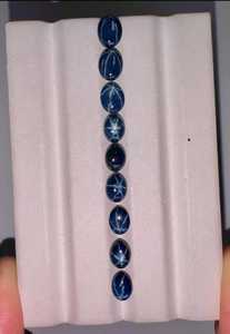 พลอยไพลินสีน้ำเงินธรรมชาติทรงรีแบบคาโบชอง สีน้ำเงินเข้ม พลอยหลวมสำหรับทำเครื่องประดับ คุณภาพสูง - Product Image 1