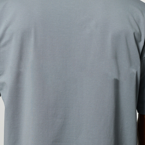 Camiseta de algodón de manga corta con cuello redondo para hombre, estilo casual, corte regular, color liso, tejido de punto. - Product Image 5