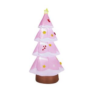 Albero di Natale Gonfiabile Rosa 2,2m con Luci LED, Decorazioni Gonfiabili per Giardino a Tema Natalizio - Product Image 2