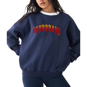 Sudadera con capucha extragrande de forro polar para mujer, informal, de manga larga, cómoda, con estampado de invierno y ribetes - Product Image 5