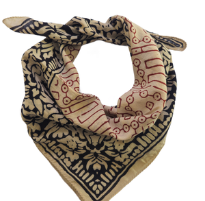 Wholesale Hand Block Print Bandana Head <b>Scarf</b> Floral Hair Wrap Boho Hair 100% Cotton Headband Vintage Style Hair <b>Scarf</b> Handmade - Product Image 5