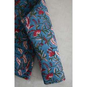 เสื้อแจ็คเก็ตผ้าฝ้ายทำมือพิมพ์ลายดอกไม้ เสื้อแจ็คเก็ตผู้หญิงน้ำหนักเบา เสื้อคลุมสไตล์โบโฮ - Product Image 3