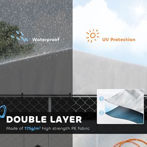 Cuccia per Cani da Esterno 4,5m x 4,5m x 2,1m per Cani di Piccola, Media e Grande Taglia con Tetto Impermeabile, Cuccia e Arredamento per Animali Domestici Argento - Product Image 6