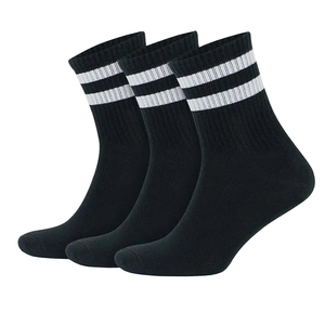 Chaussettes d'hiver décontractées pour hommes en fibre de coton, couleur noire, protection de la cheville, orteil renforcé, course à pied, jogging, service OEM - Product Image 1