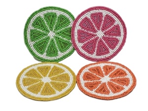 Venta caliente tamaño personalizado bordado hecho a mano posavasos con cuentas estilo clásico manteles multiusos costura de punto de cruz - Product Image 3