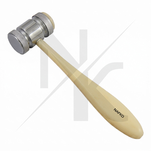 Marteau miniature à double tête très vendu, diamètre de la face de 22 mm, 45 mm de diamètre, 160 mm de longueur totale, tête en acier plat en nylon, manche en bois, multi-usages, bricolage - Product Image 2