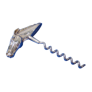 Tire-bouchon manuel décoratif en métal personnalisé en forme de tête de cheval, argent antique, décapsuleur de bouteille de vin en forme d'animal - Product Image 1