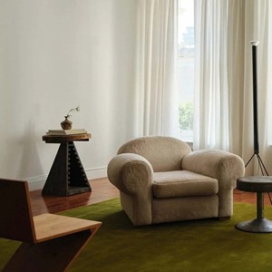 Luxury Olive Green Plush Handloomed & Hand Tufted Carpet Modern Solid Area Rug Soft Minimal Bedroom Living Room <b>Floor</b> Decor Rug - Product Image 2