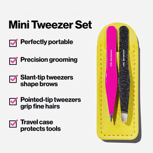 Tijeras Reutilizables de Diseño Sostenible Personalizado para Recortar Cejas, Punta Inclinada de Precisión, Kit de Pinzas para Cejas de Acero Inoxidable - Product Image 5
