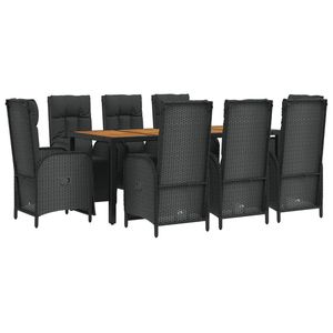 Conjunto de Comedor para Jardín en Negro - Product Image 3
