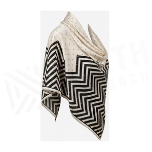 NORTH APPROACH Women's Square Silk Scarf Geometric Print Elegant Multi-Functional Fashion Accessory All Seasons - Product Image 3