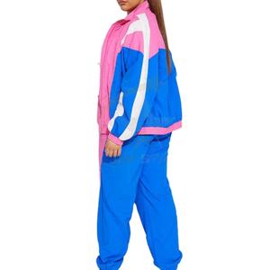 Ensemble coupe-vent d'été de grande taille pour hommes avec logo personnalisé, veste respirante, pantalon de jogging, tenue deux pièces coupe-vent - Product Image 4