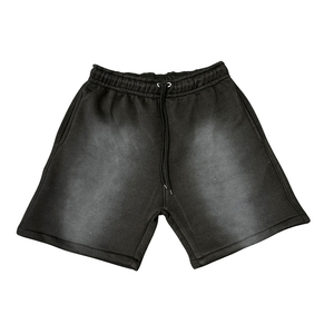 Nouvelle Arrivée Short en Toile Écologique Délavé à l'Acide pour Homme 100% Coton Personnalisable Effet Vieilli Style Urbain Vintage Imperméable - Product Image 6