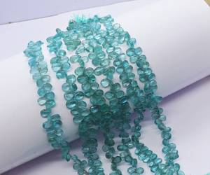 Apatita Azul Cielo Natural AAA, Forma de Pera Lisa, Cuentas de Apatita Azul Claro Lisas de 5x7 MM, Cuentas de Apatita Azul Cielo en Forma de Lágrima - Product Image 1