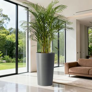 Set di 2 Fioriere Quadrate Moderne Alte 55 cm per Interni ed Esterni, Vasi per Piante da Portico e Patio - Product Image 4