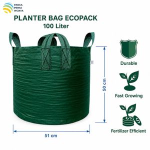 Sac de culture en HDPE de haute qualité 100L vert avec 4 poignées, résistant aux UV, pot de jardin robuste - Product Image 4