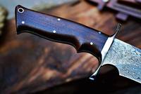 Couteau de chasse artisanal en acier carbone, 13 pouces, manche en os avec embout argenté, ambidextre, durable, THEWIZ CRAFTS