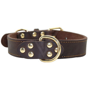 Ensemble collier et laisse pour chien en cuir solide réglable avec boucle en métal, anneau en D, poignée respirante et confortable pour la promenade - Product Image 4