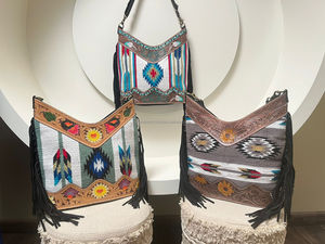 Recién llegado, bolso de mano con flecos Jacquard, Color turquesa, Sling, bolsos de tela bohemios, bolsos elegantes de gran venta para mujer - Product Image 3