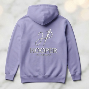 เสื้อฮู้ดผู้ชายสีม่วงอ่อนแบบสวมหัวสำหรับฤดูหนาว ยี่ห้อ Top Sale Hooper Clothes รุ่น Sustainable ดีไซน์สตรีทแวร์  ออกแบบได้ตามต้องการ บุซับใน ระบายอากาศได้ดี - Product Image 4
